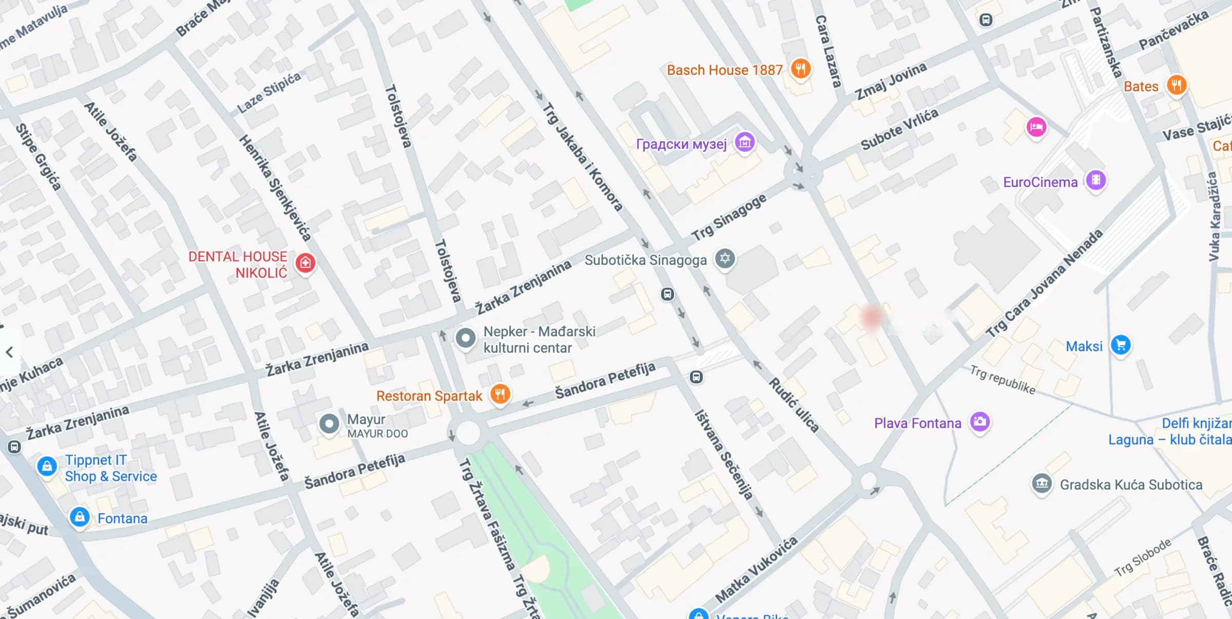 Mapa — Zlatara Rubin, Subotica